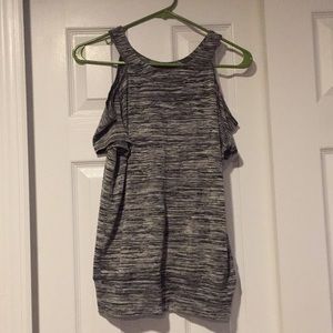 Cold Shoulder Grey Top!